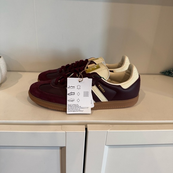Adidas Samba OG women’s - Maroon and white Gold size 6.5 - Picture 6 of 10